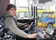 Единственная женщина-водитель троллейбуса в Сухуме